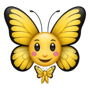 Emoji sourire avec un nœud papillon dans les cheveux sticker