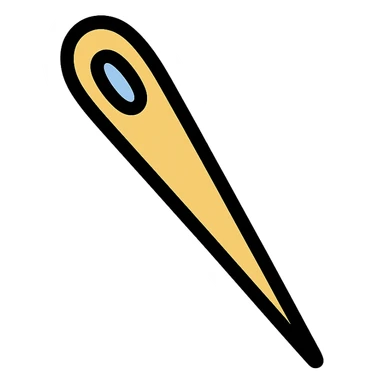 colored sewing needle icon sticker