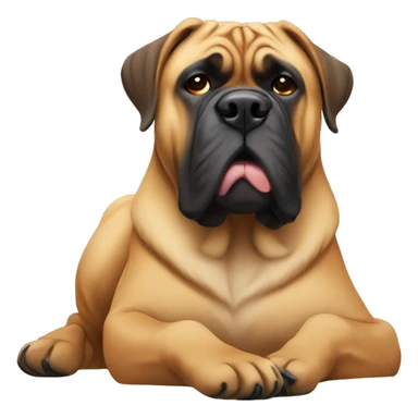 Bullmastiff lounging around  sticker
