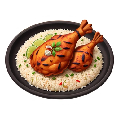 chicken tandoori with  tandoori  masala rice sticker