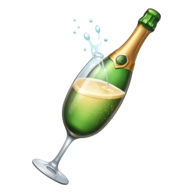 Champagne bottle sticker