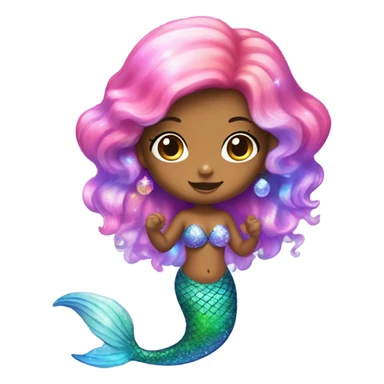 Lisa frank glitter baby mermaid sticker