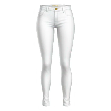 Realistic isolated side view of a pair of white jegging pants.  sticker