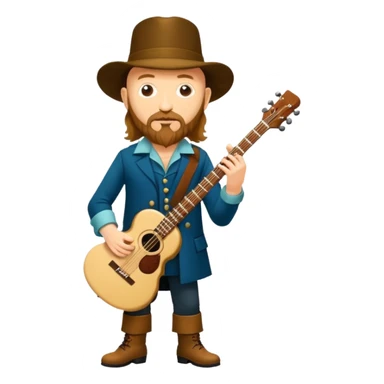 Jethro Tull (Band): A legendary British progressive rock band led by Ian Anderson, named after the 18th-century agriculturist. jethro holds an elecric guitar sticker