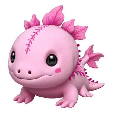 pink axolotl stuffed animla sticker