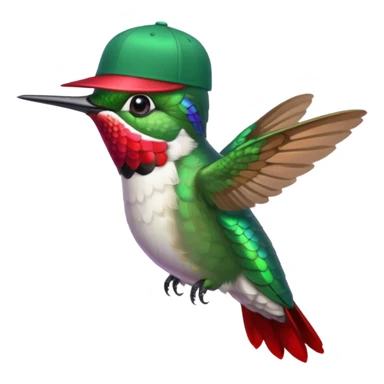 Un colibri con birrete sticker