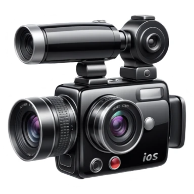 create a cinematic video  camera emoji sticker
