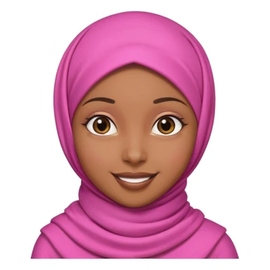 Brownskin black girl with pink hijab sticker