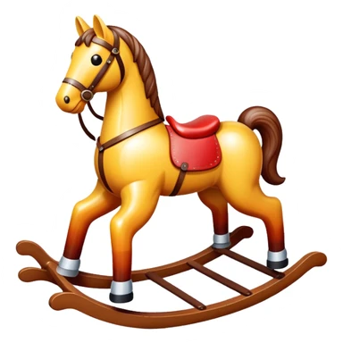 Gradient colored rocking horse toy sticker