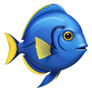 blue tang fish in aquarium sticker
