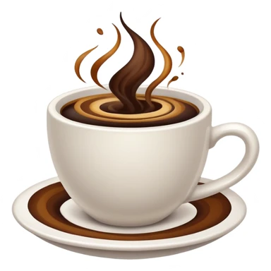 coffee in white cup sticker