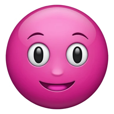 magenta color sphere,Negative : Emoji. sticker