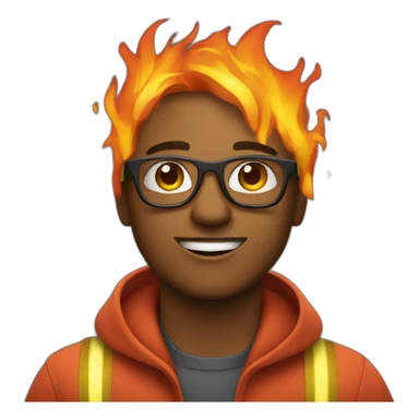 programmer in fire sticker