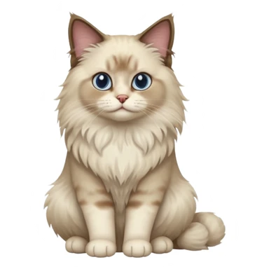 Ragdoll cat sitting full body sticker