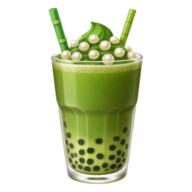 Matcha boba tea sticker
