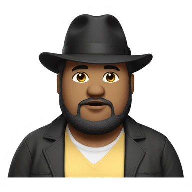 fat man with black hair a fedora and a neck beard (super ugly) sticker