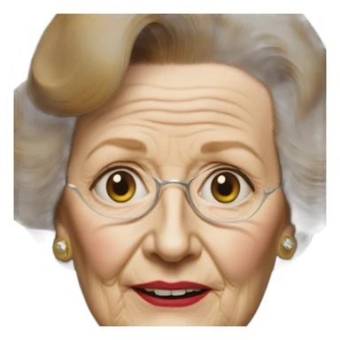 Margaret thatcher photo-realistic sticker