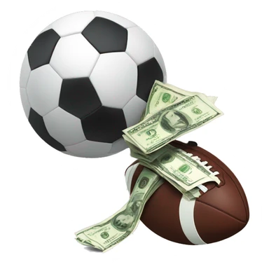football with the money sign on it sticker