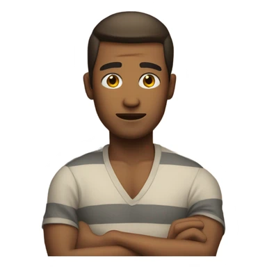 Freezing man with sun shining eyes n beach blanket sticker