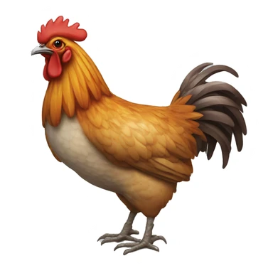 Pollo con piernas sticker