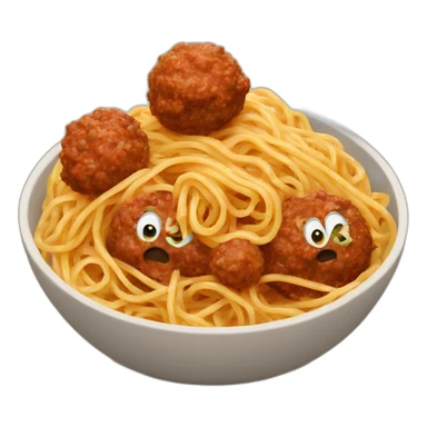 Spaghetti with meatballs sticker