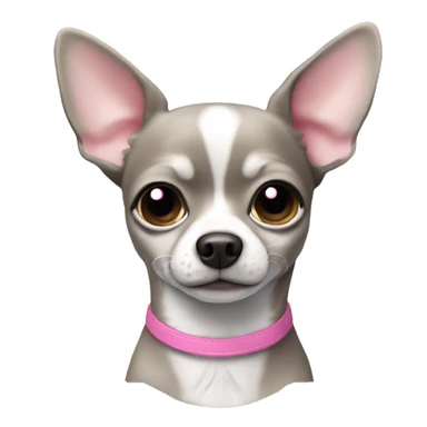 Chihuahua grey with pink nose and white paws sticker