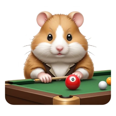 hamster playing billiards sticker