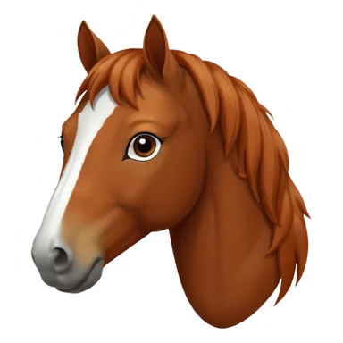 Chestnut horse with white stripe on nose and chestnut mane sticker