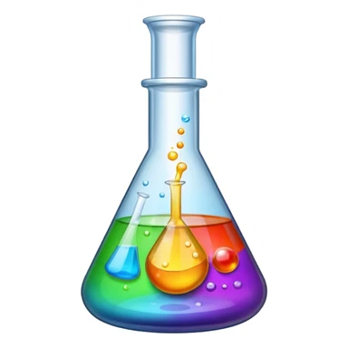 chemistry and lab work icon sticker