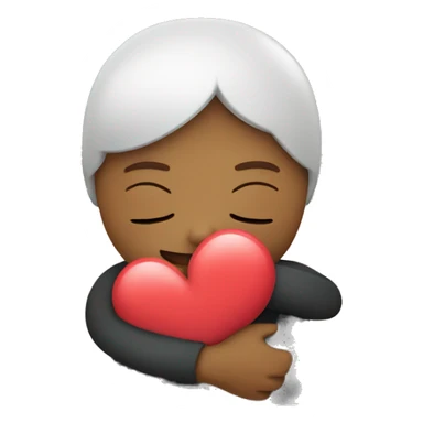 Hug with heart sticker