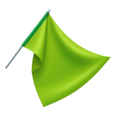 Lime Green triangle flag sticker