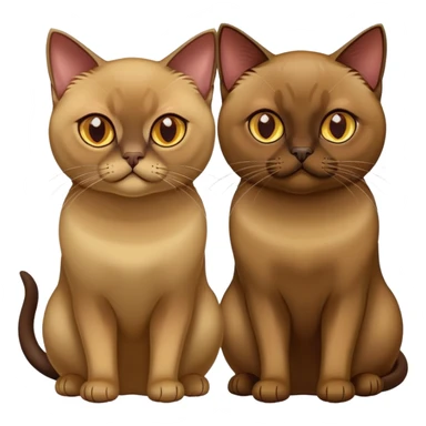 Two burmese cats sticker