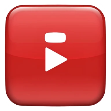 Classic red youtube logo button sticker