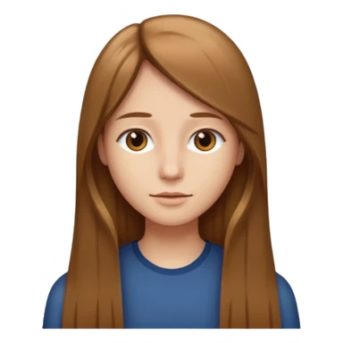 I capelli devono essere lunghi lisci castano chiaro  sticker