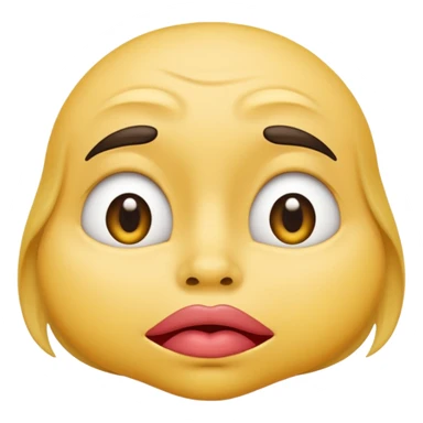emoji sucking its lips in with one eyebrow up sticker