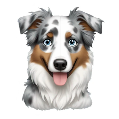 Blue merle Australian Shepherd with blue eyes sticker