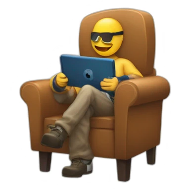 Joueur asi sur une chaise gaming avec une manette a la main sticker