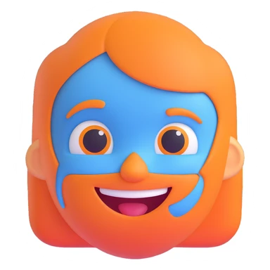 blue avatar emoji smiling sticker