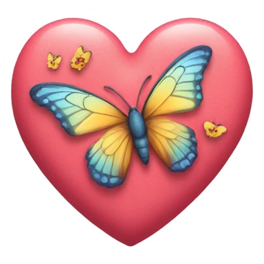 Love heart with butterflies  sticker