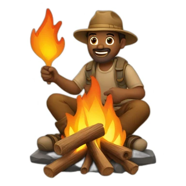 campfire man sticker