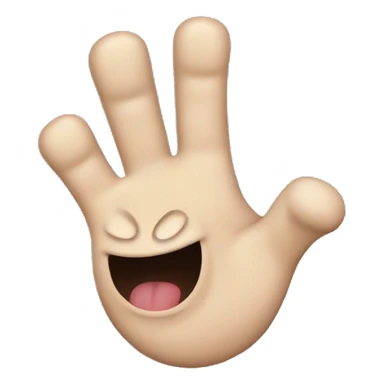 thumbs down with freaky face sticker