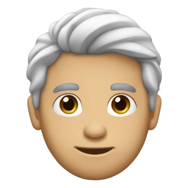 Menino moreno com cabelo baixo apontando pra si sticker