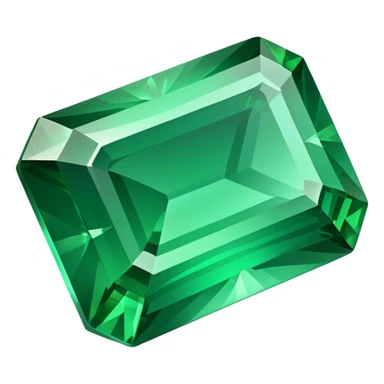 cinematic-realistic-emerald-emoji,-deep-and-lush,-with-a-vibrant-green-hue-that-catches-light,-creating-a-brilliant,-sparkling-effect-across-its-polished-surface.--large-emerald-rectangle-cut,-the-facets-of-the-gem-catch-the-light-in-rich sticker