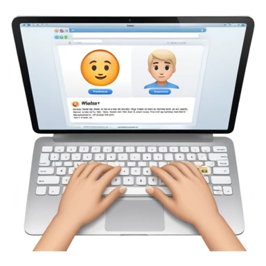 computer with a webinar in progress sticker