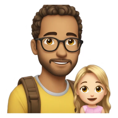 norman ( le youtuber francais ) qui fait un bisou à une enfant sticker