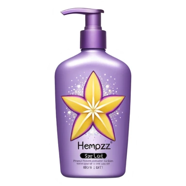 Hyperrealism bottle pale purple iridescent Hempz NEW Star Dust Body Lotion, Iridescent Glow Shimmer, Passionfruit and Wild Orchid, Hydrating and Nourishing Moisturizer sticker