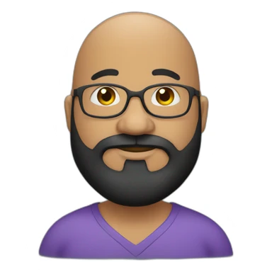 fat blackbearded bald teacher sticker