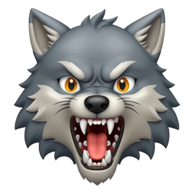 Wolf snarling sticker