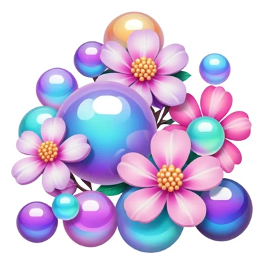 Epic divine legendary celestial flowery complex detailed iridescent gradients marbles aesthetic-scenery-Decorations sticker