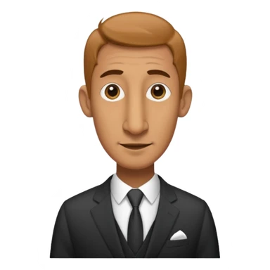 Man with a long nose wearing a suit and kipa sticker